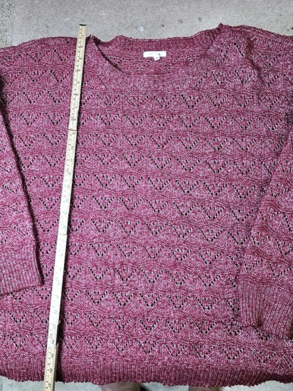 Maurices Pink Geometric Knit Sweater Size 4X